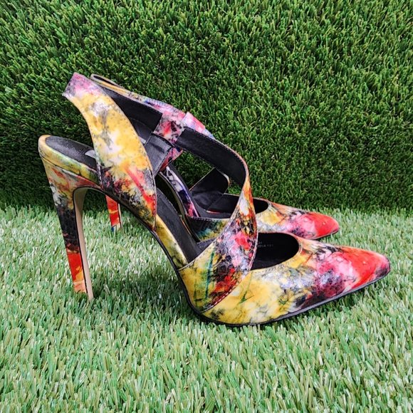 STEVE MADDEN | Fun & Colorful Sling-back Pointy Heels in Excellent Condition - Picture 3 of 5